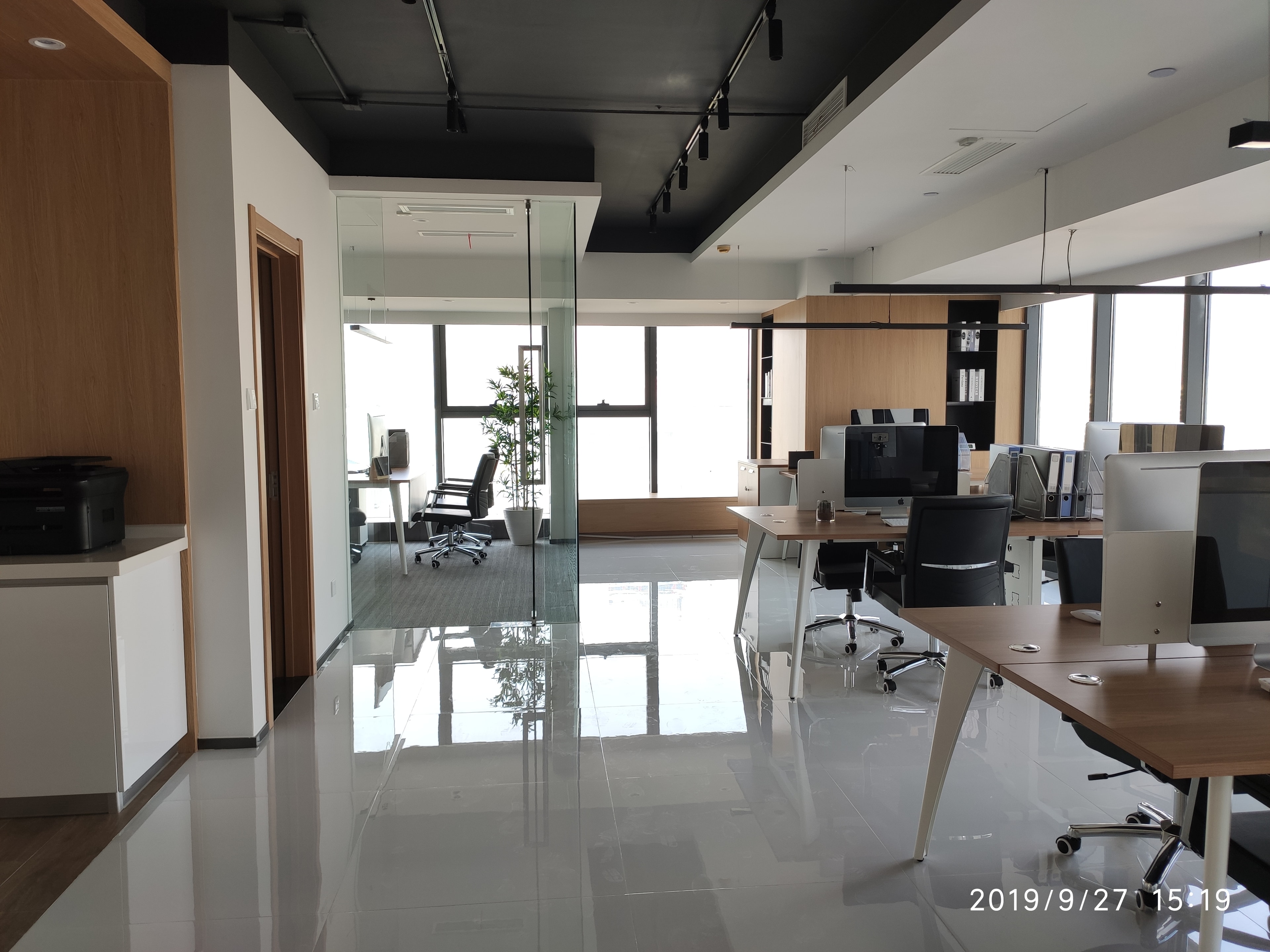 Office corridor panorama